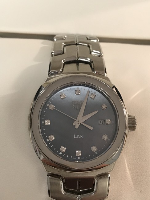 TAG Heuer Pearl Blue Diamond and Stainless Steel Link 32mm Mother Of Dial Watch TAG Heuer Pearl Blue Diamond and Stainless Steel Link 32mm Mother Of Dial Watch