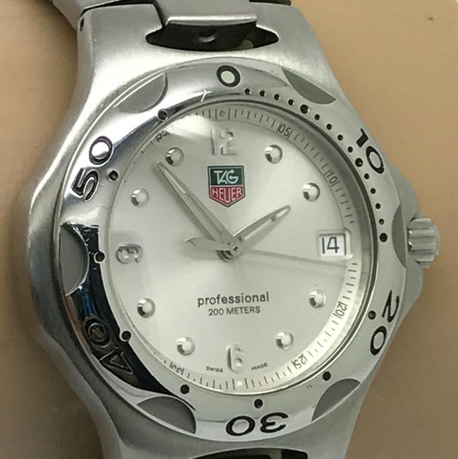 TAG Heuer Silver Professional Mens Wl1114 Swiss Quartz 200m Date Gray Watch TAG Heuer Silver Professional Mens Wl1114 Swiss Quartz 200m Date Gray Watch