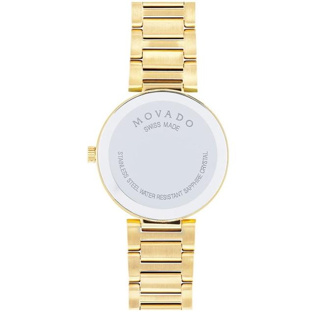 Movado Gold Modern Classic Mother Of Pearl Diamond Quartz 0607105 Watch Movado Gold Modern Classic Mother Of Pearl Diamond Quartz 0607105 Watch