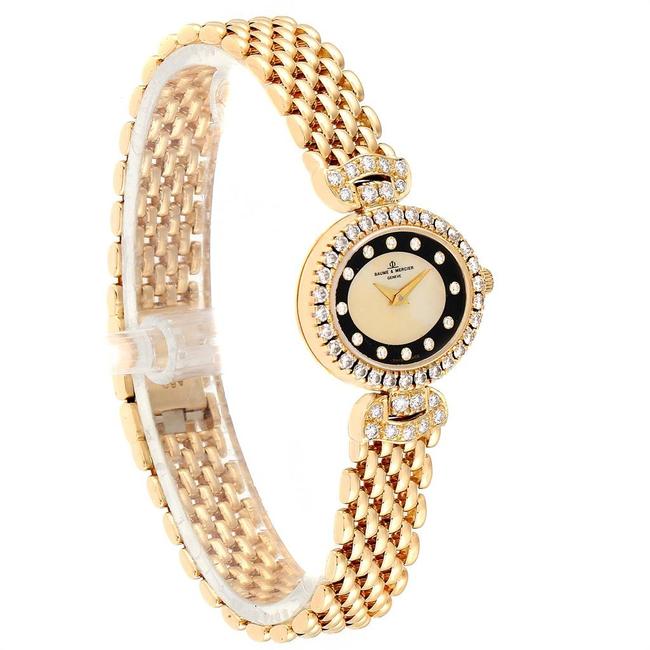 Baume & Mercier Mop Diamonds 18k Yellow Gold 18523 Womens Wristwatch 22x19.5mm Watch Baume & Mercier Mop Diamonds 18k Yellow Gold 18523 Womens Wristwatch 22x19.5mm Watch