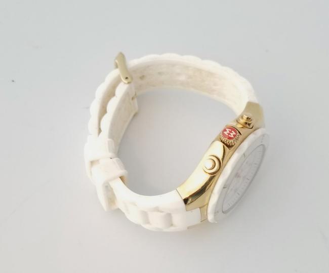 Michele White Jelly Band Chronograph Watch Michele White Jelly Band Chronograph Watch
