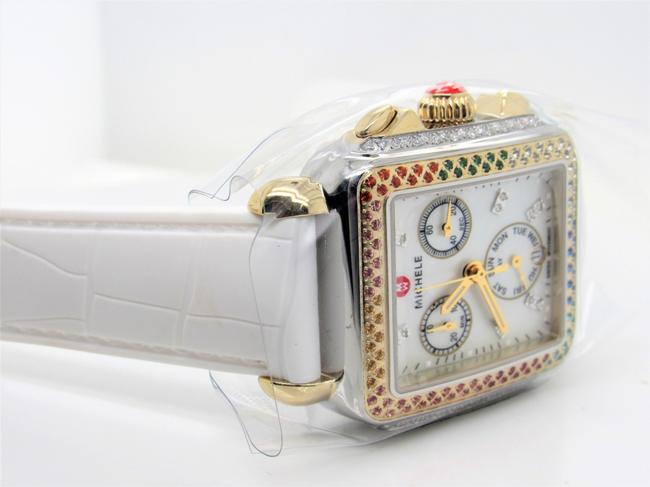 Michele Two Tone Deco Carousel 18k Gold Diamond Mww06p000297 Watch Michele Two Tone Deco Carousel 18k Gold Diamond Mww06p000297 Watch