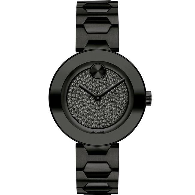 Movado Black Bold Stainless Steel Bracelet Crystal Dial Womens 3600576 Watch Movado Black Bold Stainless Steel Bracelet Crystal Dial Womens 3600576 Watch