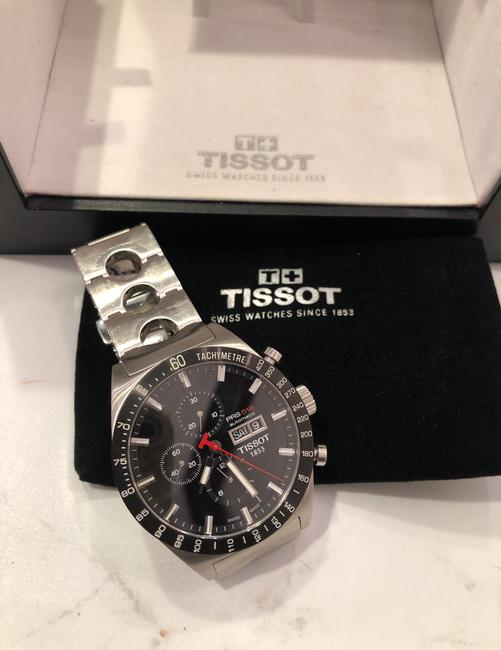 Tissot Black with Stainless Steel Band Prs516 45mm Chronograph Watch Tissot Black with Stainless Steel Band Prs516 45mm Chronograph Watch