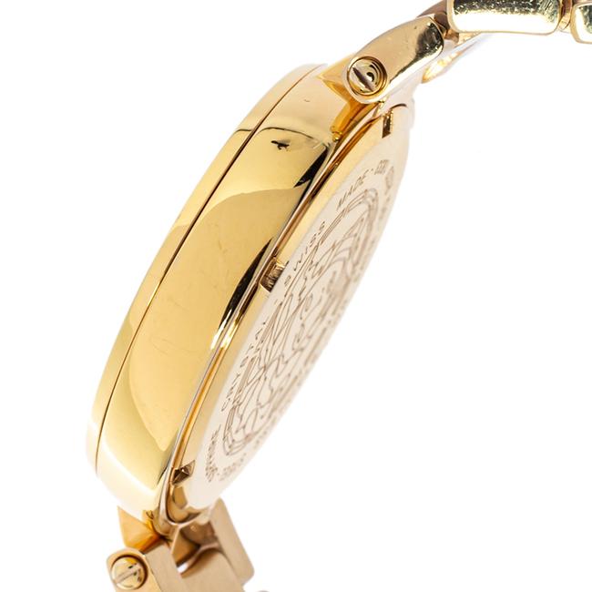 Versace Gold Plated Stainless Steel Mystique Hibiscus Womens Wristwatch 38mm Watch Versace Gold Plated Stainless Steel Mystique Hibiscus Womens Wristwatch 38mm Watch