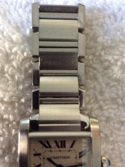 Cartier Stainless Steel Tank Fran?aise Medium Quartz with Date Watch Cartier Stainless Steel Tank Fran?aise Medium Quartz with Date Watch