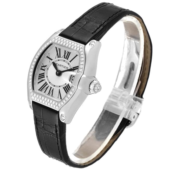 Cartier Silver Diamonds 18k White Gold Roadster We500260 Womens Wristwatch 31 X 37 Mm Watch Cartier Silver Diamonds 18k White Gold Roadster We500260 Womens Wristwatch 31 X 37 Mm Watch