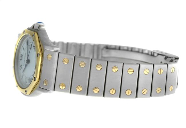 Cartier Yellow Gold Silver Unisex Santos Octagon Steel 18k 30mm Watch Cartier Yellow Gold Silver Unisex Santos Octagon Steel 18k 30mm Watch