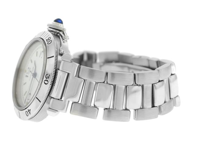 Cartier Silver Unisex Midsize Pasha Stainless Steel Date 36mm Watch Cartier Silver Unisex Midsize Pasha Stainless Steel Date 36mm Watch