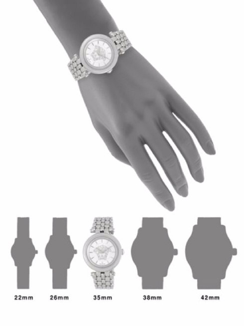 Versace Silver Khai Round Bracelet Analog Watch Versace Silver Khai Round Bracelet Analog Watch