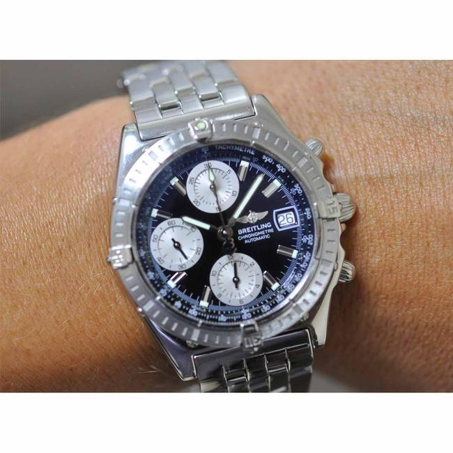 Breitling Black A13352 Chronomat Stainless Steel Watch Breitling Black A13352 Chronomat Stainless Steel Watch