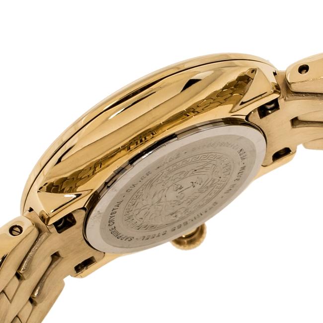 Versace Gold Tone Stainless Steel V-flare Vebn Womens Wristwatch 28 Mm Watch Versace Gold Tone Stainless Steel V-flare Vebn Womens Wristwatch 28 Mm Watch