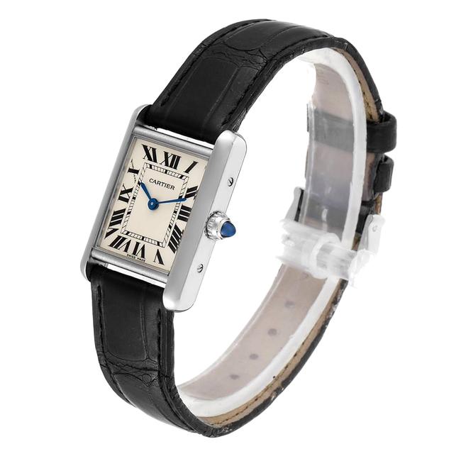 Cartier Silver 18k White Gold Tank Louis W1541056 Womens Wristwatch 21 X 29 Mm Watch Cartier Silver 18k White Gold Tank Louis W1541056 Womens Wristwatch 21 X 29 Mm Watch