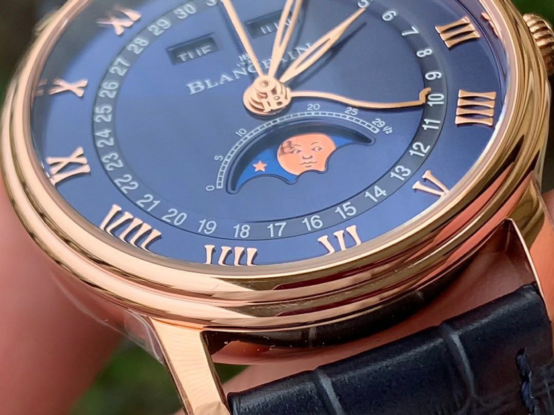 VILLERET 6654 SG COMPLICATED FUNCTION OMF 1:1 BEST EDITION BLUE DIAL ON BLUE LEATHER STRAP A6654 V2 VILLERET 6654 SG COMPLICATED FUNCTION OMF 1:1 BEST EDITION BLUE DIAL ON BLUE LEATHER STRAP A6654 V2