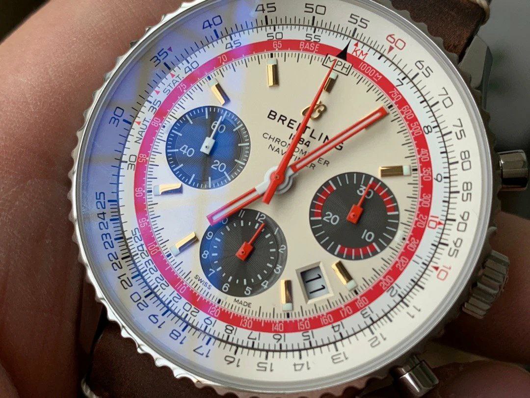Breitling Navitimer B01 Chrono TWA Edn SS/LE Wht V9F 1:1 Best Edition Version