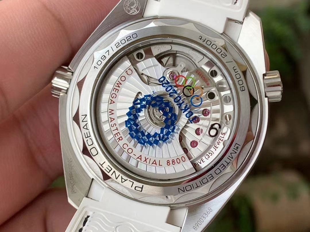 PLANET OCEAN 39.5MM OLYMPIC GAMES SS VSF 1:1 BEST EDITION WHITE DIAL ON WHITE RUBBER STRAP A8800 PLANET OCEAN 39.5MM OLYMPIC GAMES SS VSF 1:1 BEST EDITION WHITE DIAL ON WHITE RUBBER STRAP A8800