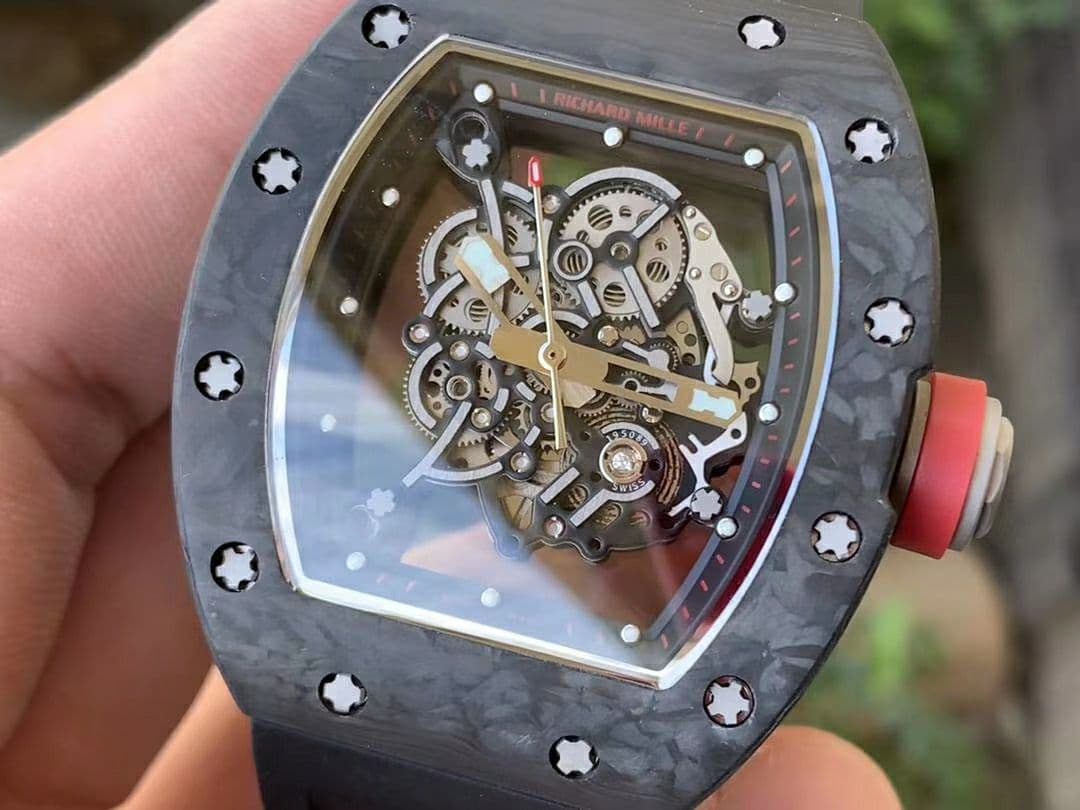RM055 NTPT KVF Best Edition Skeleton Dial Gold on White Rubber Strap MIYOTA8215 V3 RM055 NTPT KVF Best Edition Skeleton Dial Gold on White Rubber Strap MIYOTA8215 V3