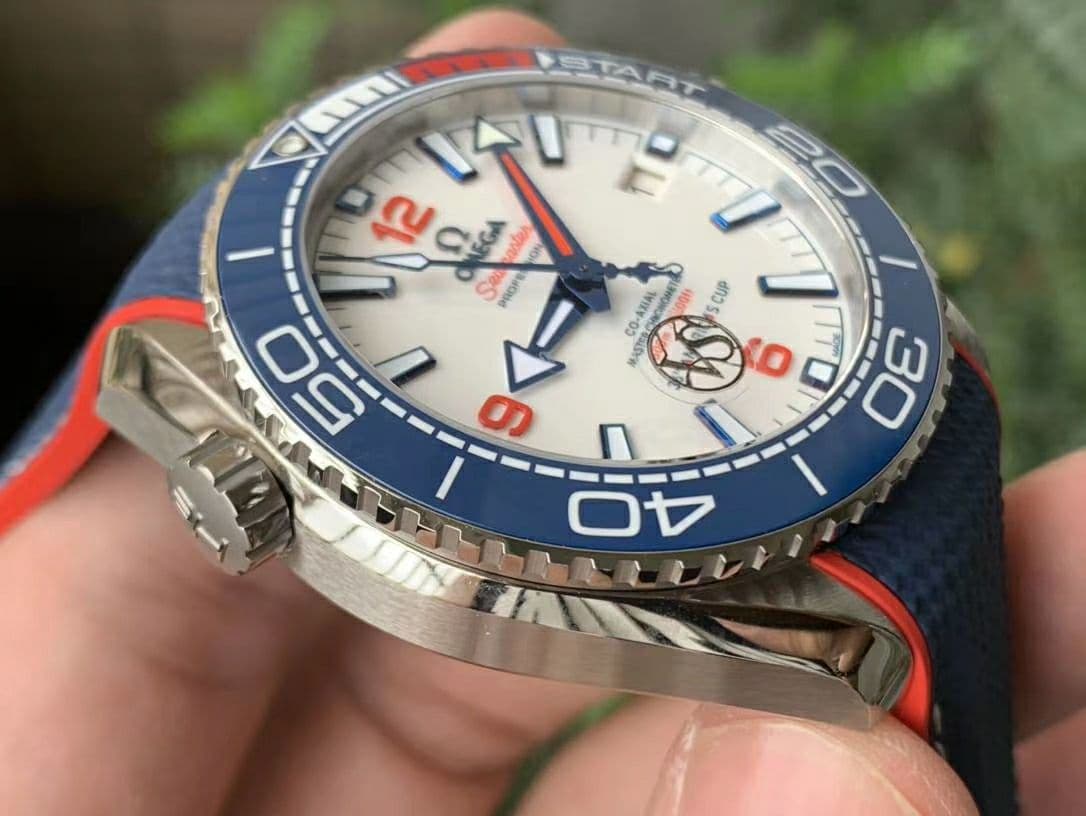 Planet Ocean 2021 America's Cup SS VSF 1:1 Best Edition White Dial on Blue Nylon Strap A8900 Super Clone Planet Ocean 2021 America's Cup SS VSF 1:1 Best Edition White Dial on Blue Nylon Strap A8900 Super Clone
