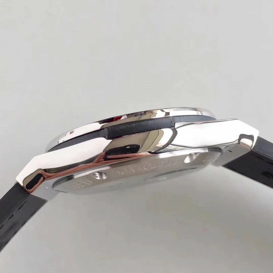 Classic Fusion Tourbillon 45mm SS Black Dial Crystal Markers on Black Gummy Strap
