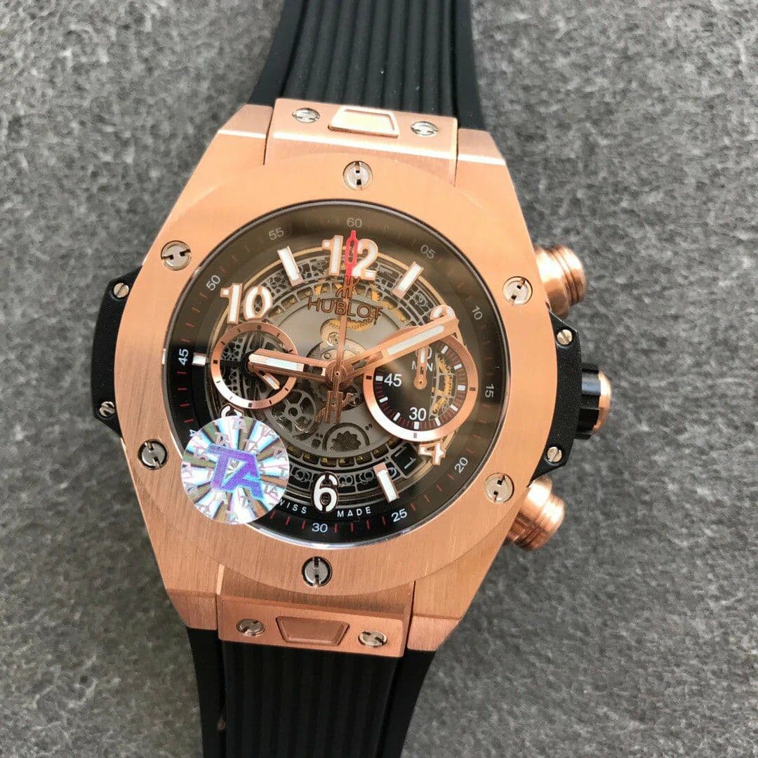 Big Bang Unico 45.5mm SS Ceramic Bezel Skeletonal Dial on Black Rubber Strap HUB1220 Big Bang Unico 45.5mm SS Ceramic Bezel Skeletonal Dial on Black Rubber Strap HUB1220