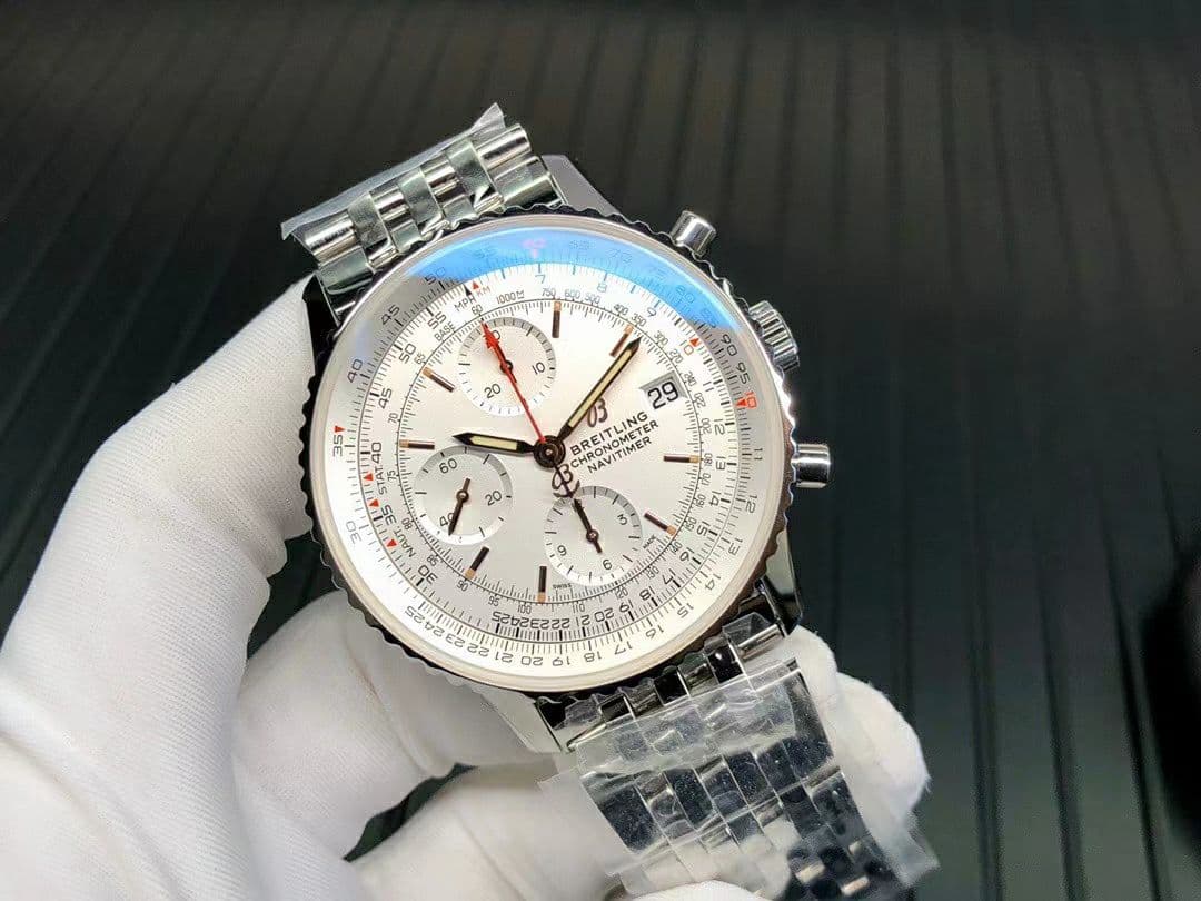 Navitimer Chronograph 1 SS 41mm TF 1:1 Best Edition White Dial on SS Bracelet 7750 Navitimer Chronograph 1 SS 41mm TF 1:1 Best Edition White Dial on SS Bracelet 7750