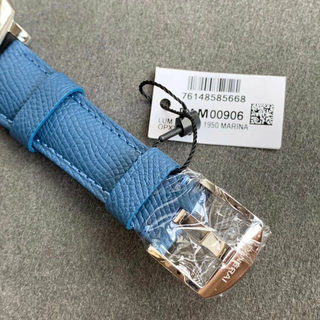 PAM906 Luminor Due VSF Best Edition White Dial on Blue Leather Strap AXXXIV