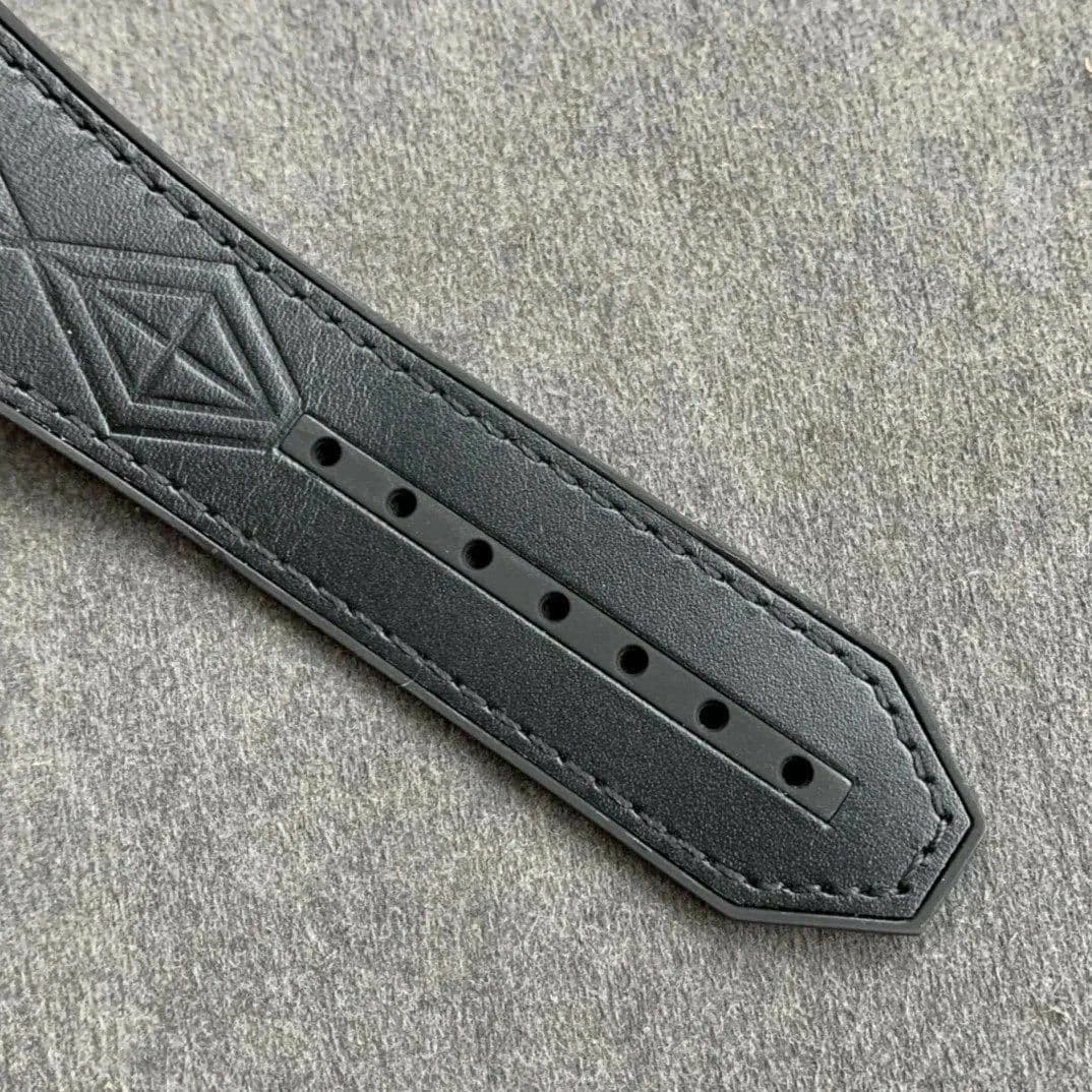 Big Bang Unico Sang Bleu Titanium HBF Skeleton Dial on Black Gummy Strap HUB1213