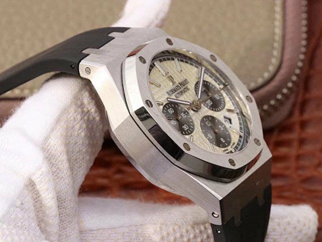 AP0608B - Royal Oak Chronograph 1:1 Best Edition 26331ST SS/RU Wht/Blk