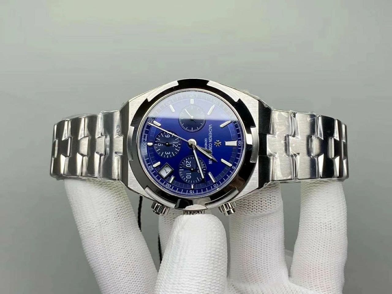 Vacheron Constantin Overseas Chronograph SS/SS Blue