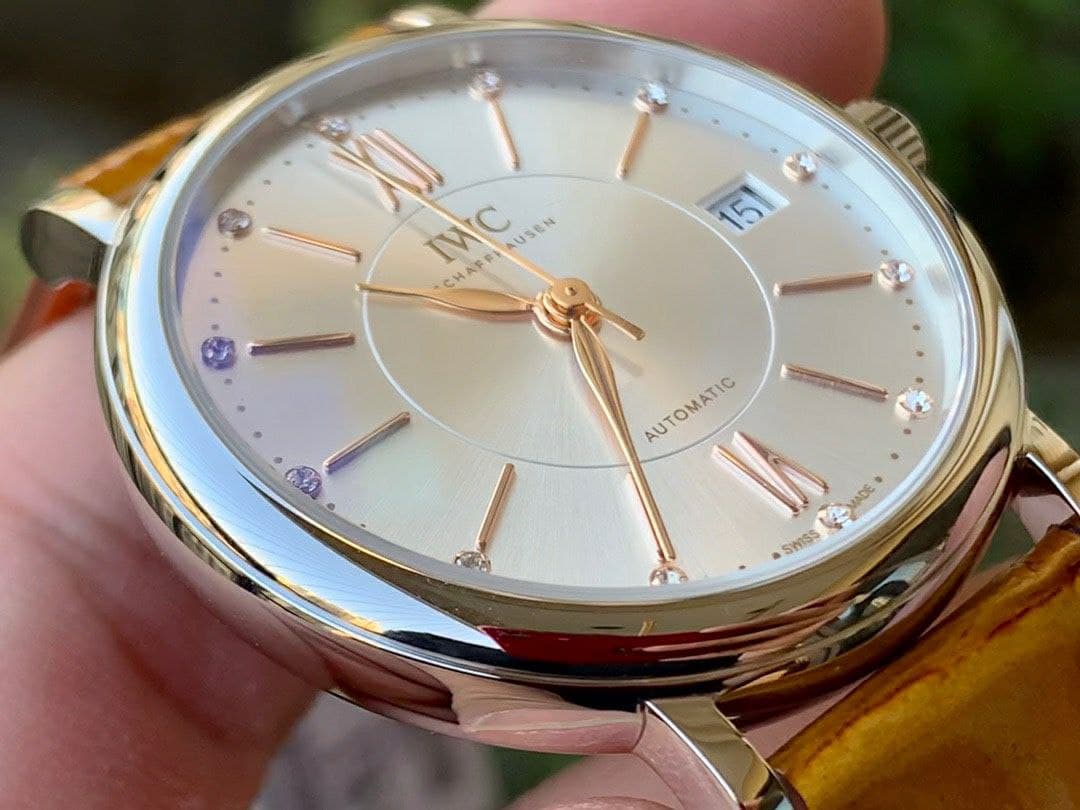 Portofino 37mm SS V7F 1:1 Best Edition White Dial on Light Brown Leather Strap