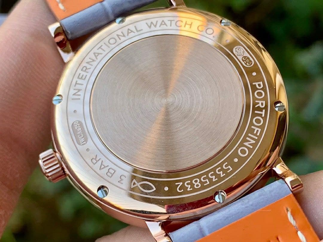 Portofino 37mm RG V7F 1:1 Best Edition Silver Dial Diamonds Bezel on Gray Leather Strap