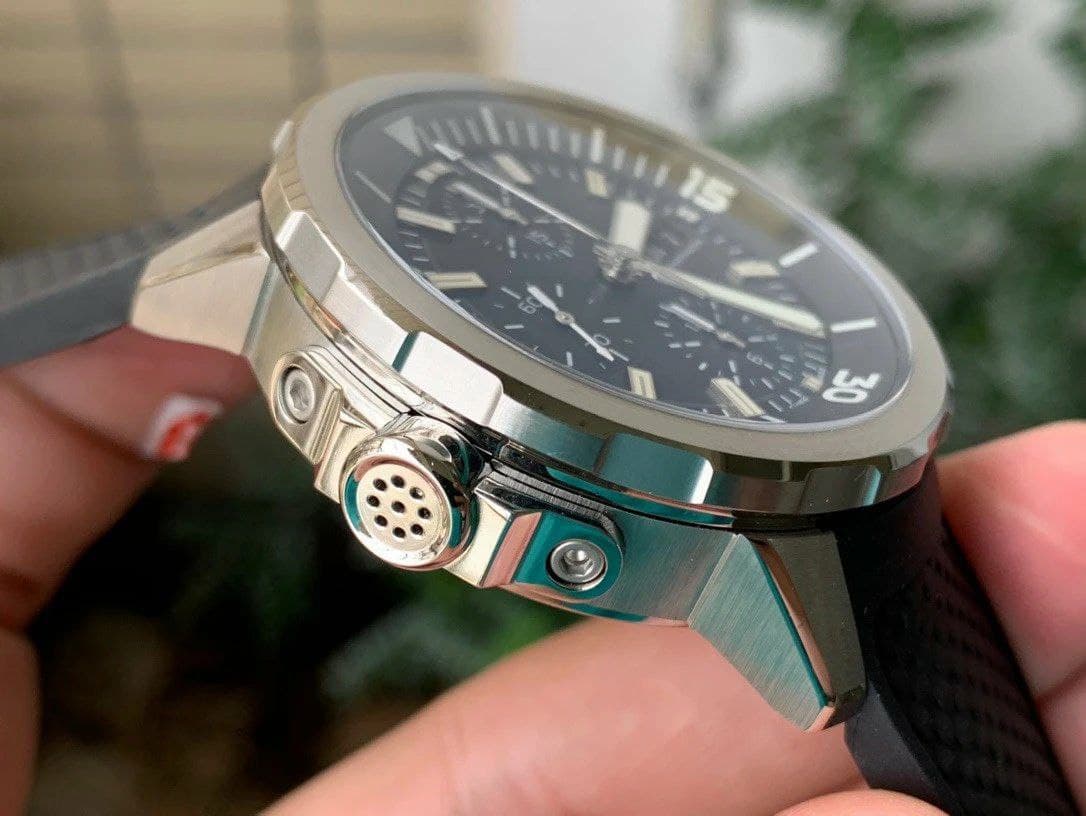 Aquatimer Chrono SS IW379503 1:1 Best Edition Black Dial on Black Rubber Strap Aquatimer Chrono SS IW379503 1:1 Best Edition Black Dial on Black Rubber Strap