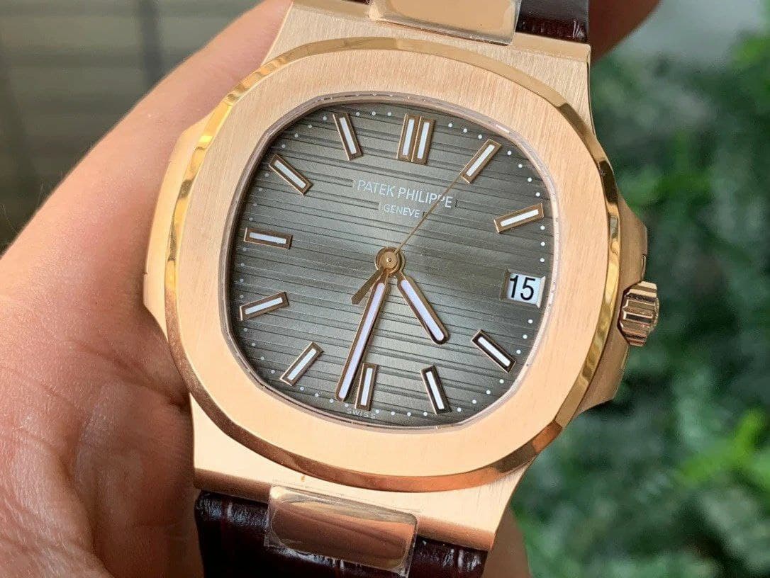 Nautilus 5711/1R PPF 1:1 Best Edition Brown Textured Dial on Brown Leather Strap 324CS