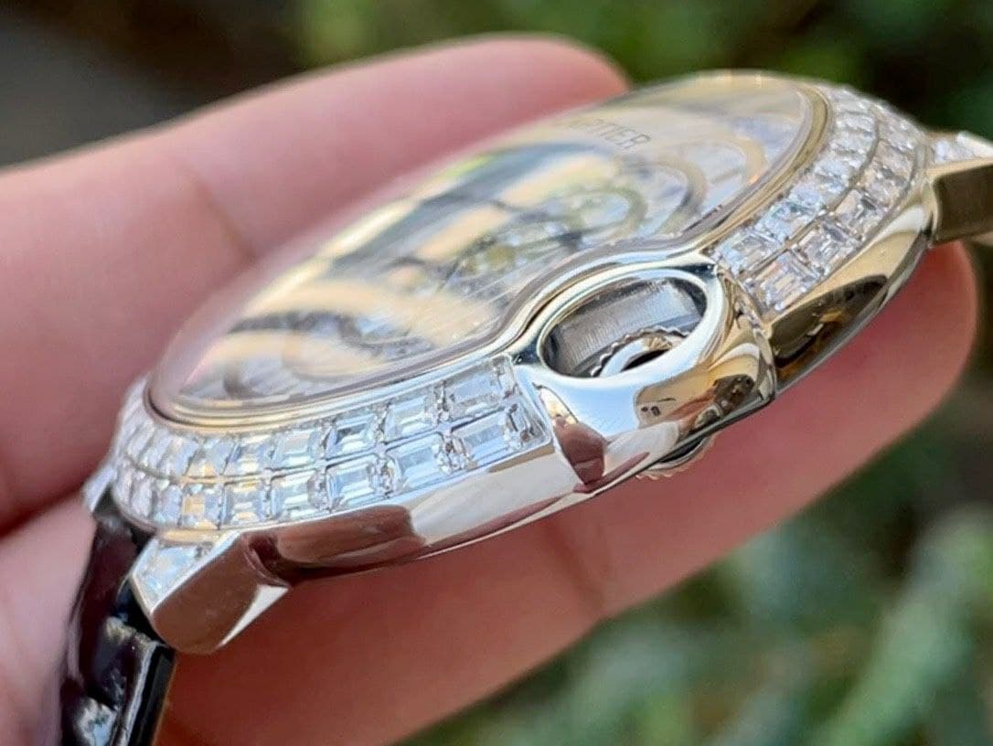 Cartier Ballon Gold Case Diamond 42mm Diam SS/LS