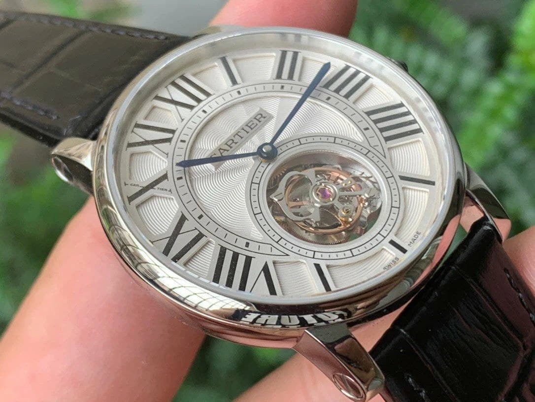 Rotonde Flying Tourbillon SS BLF Best Edition White Dial on Black Leather Strap V2