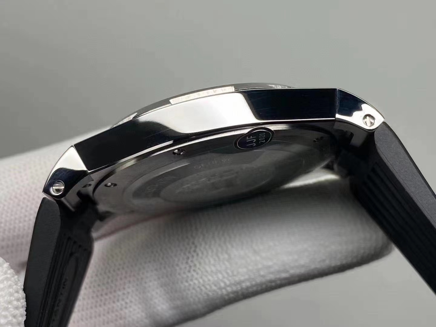 OVERSEAS SS 1:1 BEST EDITION BLACK TEXTURED DIAL ON BLACK RUBBER STRAP