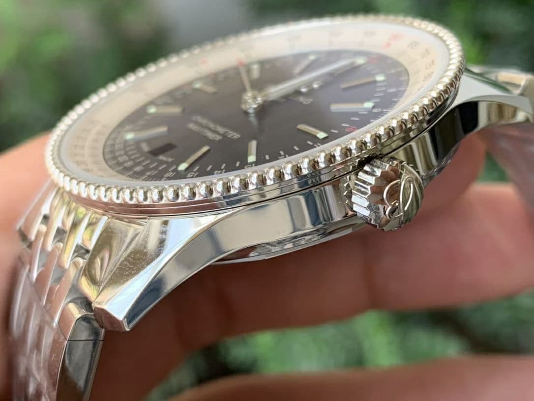 Navitimer 1 SS 38mm TF 1:1 Best Edition White Bezel Blue Dial on SS Bracelet A2824 $338.00