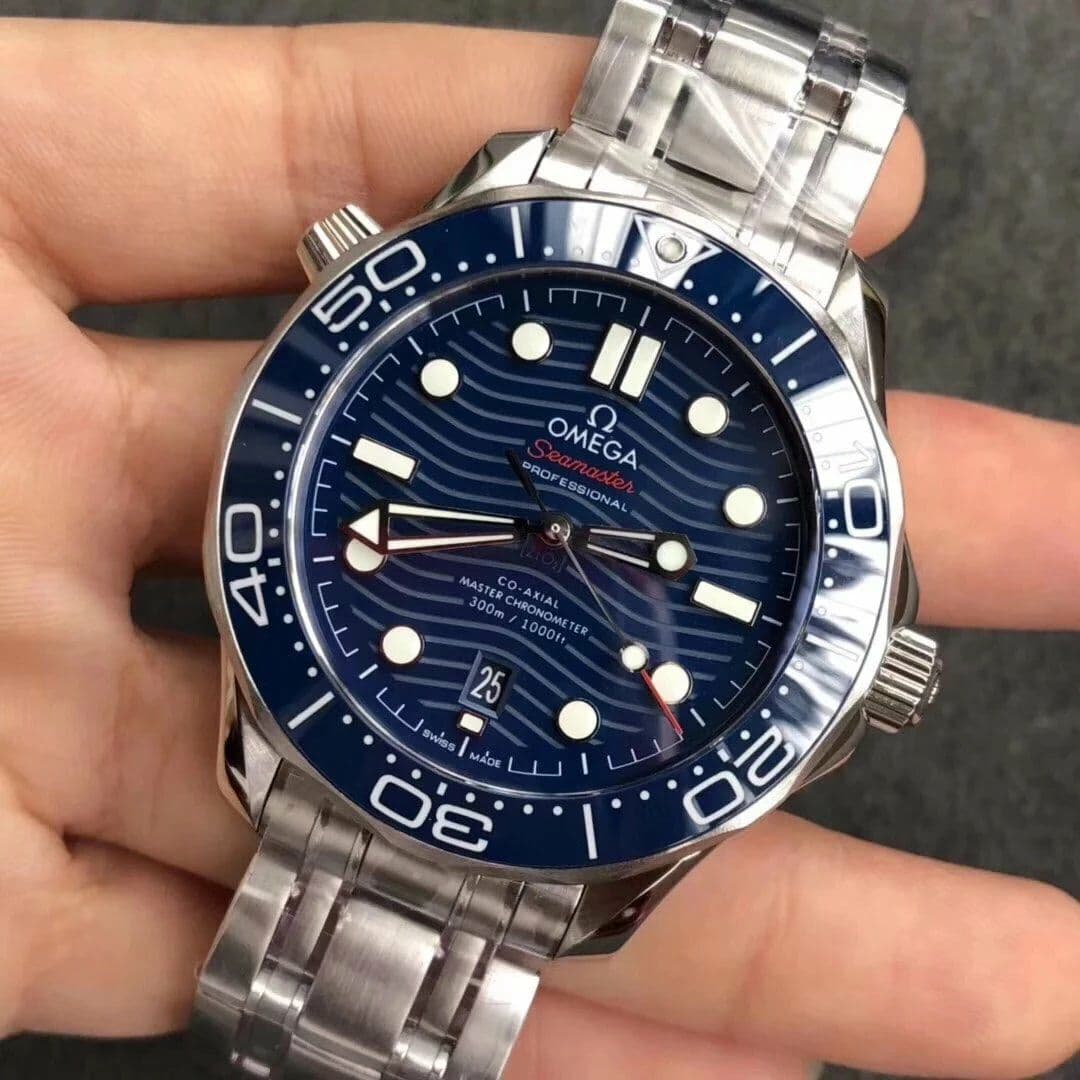 Seamaster Diver 300M SS/YS VSF 1:1 Best Edition YS Bezel Blue Dial on SS/YS Bracelet A8800