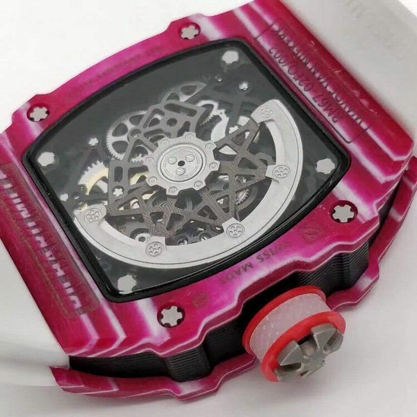 RM 67-02 High Jump Skeleton Dial on White Nylon Strap 6T51