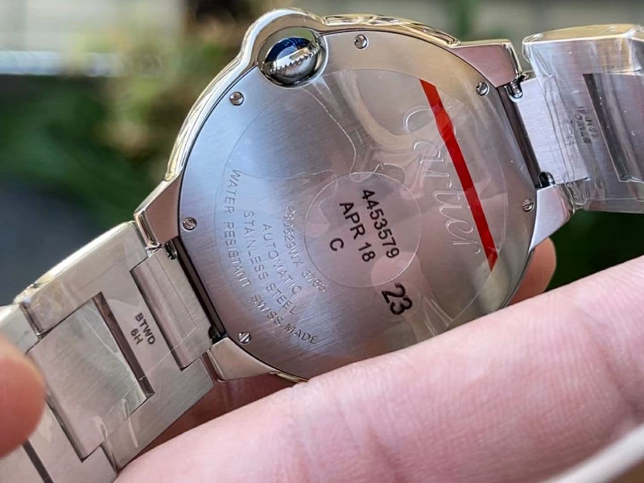 Ballon Bleu 42mm SS AF 1:1 Best Edition White Texture Dial on SS Bracelet A2824 V4