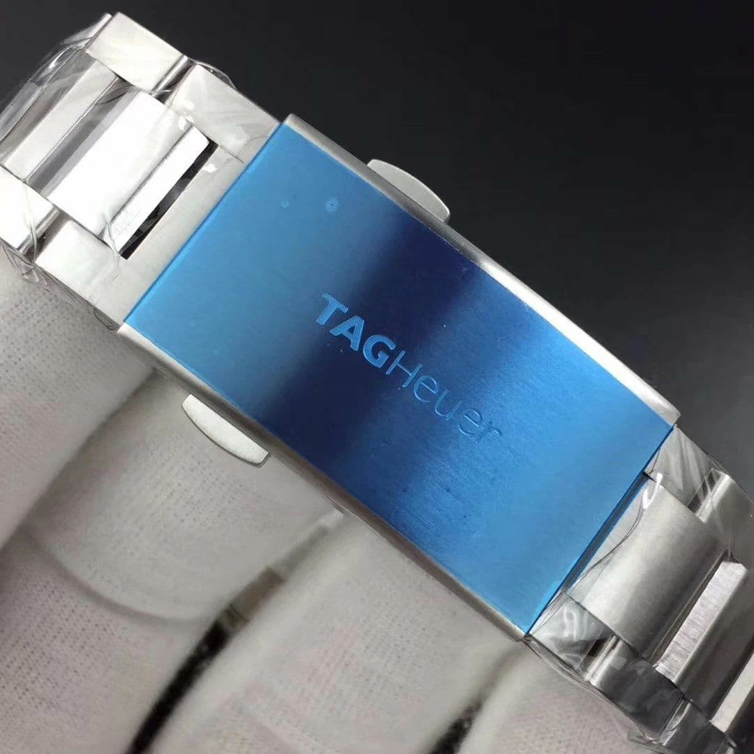 Aquaracer Calibre 5 SS 43mm KOR 1:1 Best Edition Black Ceramic Bezel Black Dial on SS Bracelet SW200