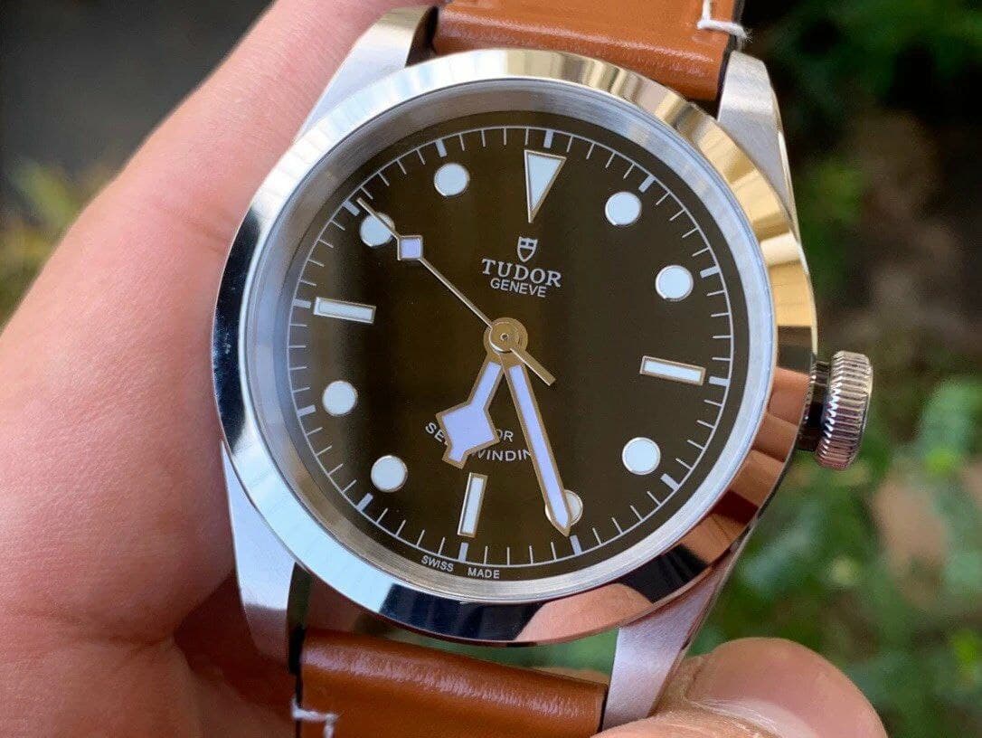 Black Bay 41 LF 1:1 Best Edition Black Dial on Brown Leather Strap A2824