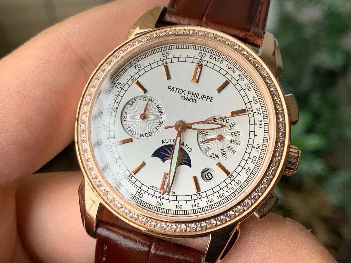 Patek Philippe 5270 1:1 Best Edition Version Diamond on Brown Leather Strap