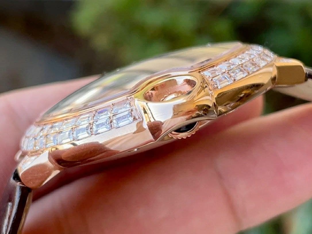 Cartier Ballon Gold Case Diamond 42mm Diam RG/LS