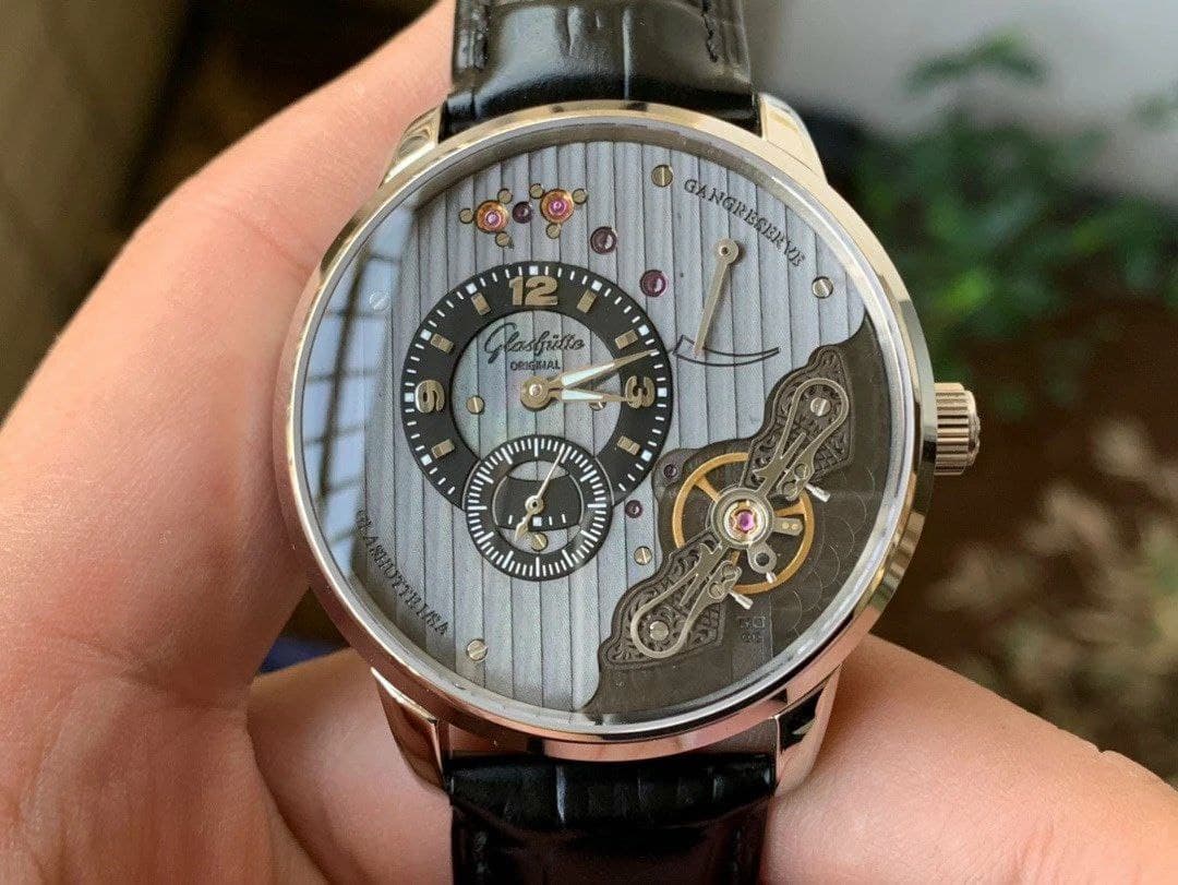 PanoInverse 42mm SS TZF Best Edition Black Dial on Black Leather Strap A23J