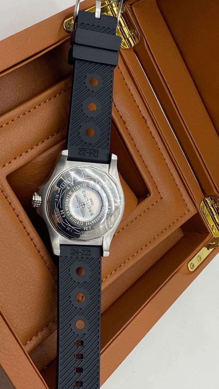 Breitling Bandit Black Chrono High Version on Black Rubber Strap