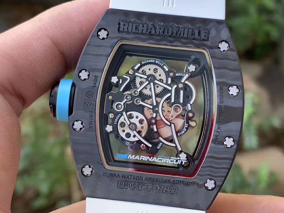 RM055 NTPT KVF Best Edition Skeleton Dial Gold on White Rubber Strap MIYOTA8215 V3 RM055 NTPT KVF Best Edition Skeleton Dial Gold on White Rubber Strap MIYOTA8215 V3