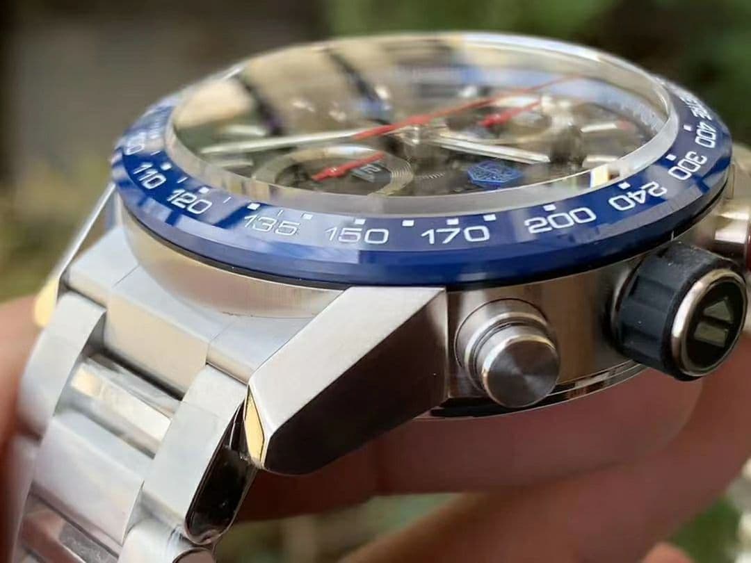 Calibre Heuer 01 Chrono 43mm Blue Ceramic SS XF 1:1 Best Edition Skeleton Dial on SS Bracelet A1887 Calibre Heuer 01 Chrono 43mm Blue Ceramic SS XF 1:1 Best Edition Skeleton Dial on SS Bracelet A1887