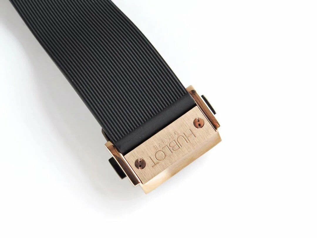 Big Bang 44mm SS Gold Dial Diamond Bezel on Black Leather Strap HUB4104 Big Bang 44mm SS Gold Dial Diamond Bezel on Black Leather Strap HUB4104