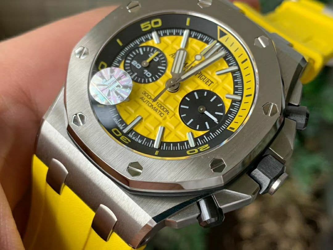 AP0331 - Royal Oak Offshore Diver Chrono SS/RU Yellow JF A3126 AP0331 - Royal Oak Offshore Diver Chrono SS/RU Yellow JF A3126